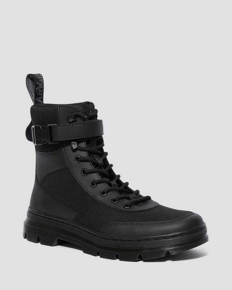 Black Dr. Martens Combs Tech Poly Casual Boots | KVTXY3846