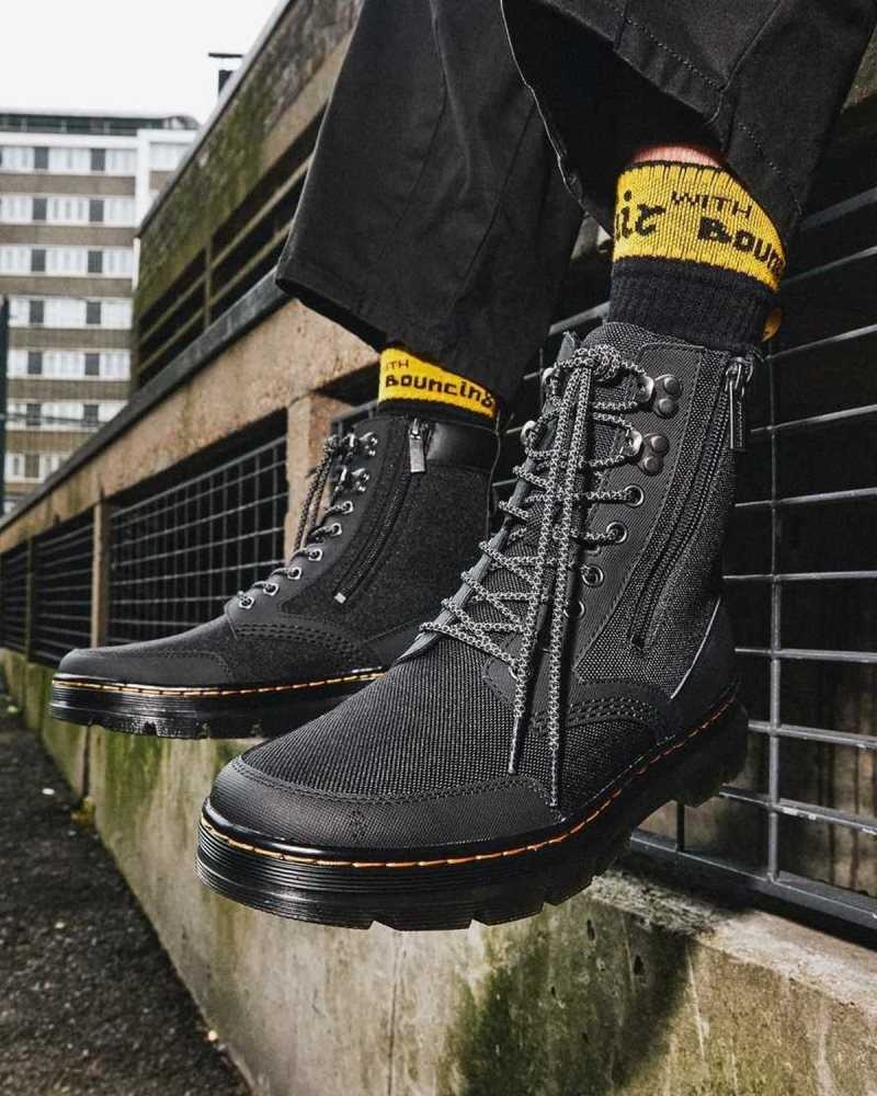 Black Dr. Martens Combs Zip Casual Boots | DTSEK0186