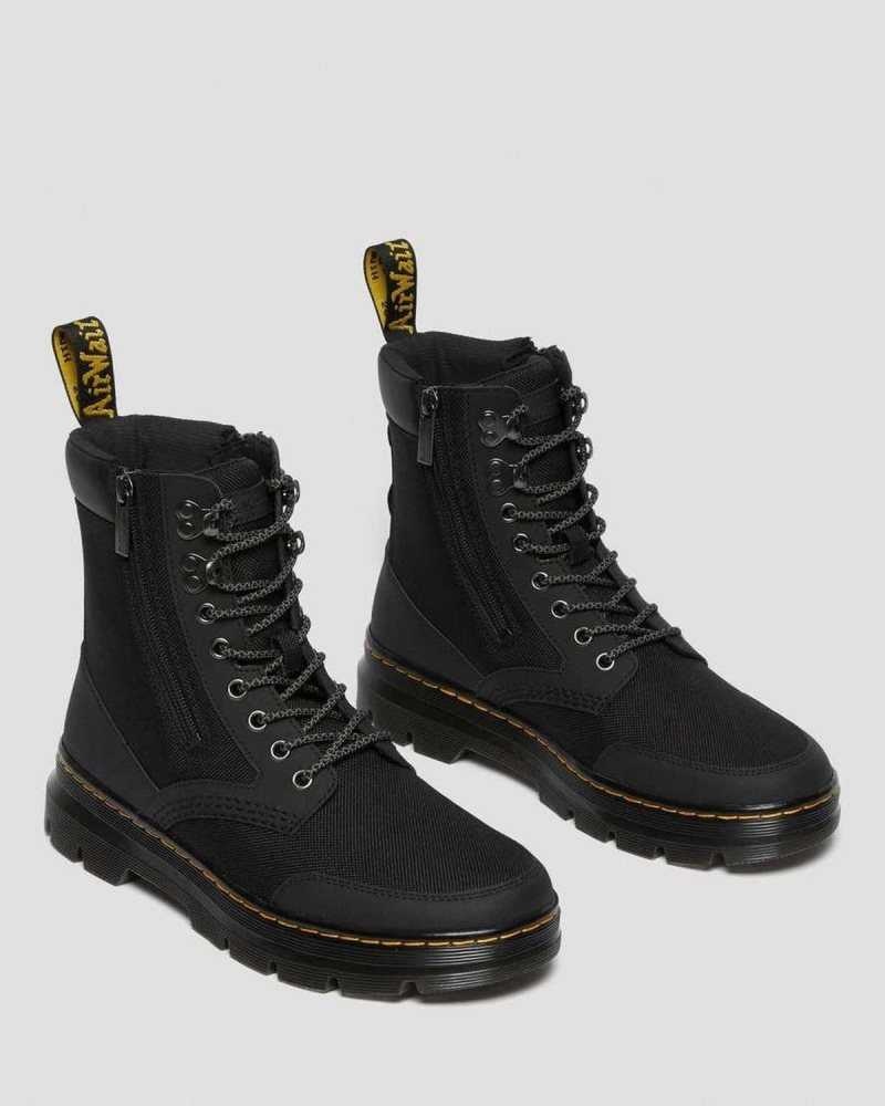 Black Dr. Martens Combs Zip Casual Boots | DTSEK0186