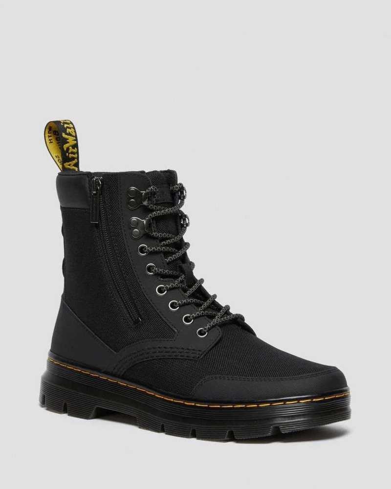 Black Dr. Martens Combs Zip Casual Boots | DTSEK0186