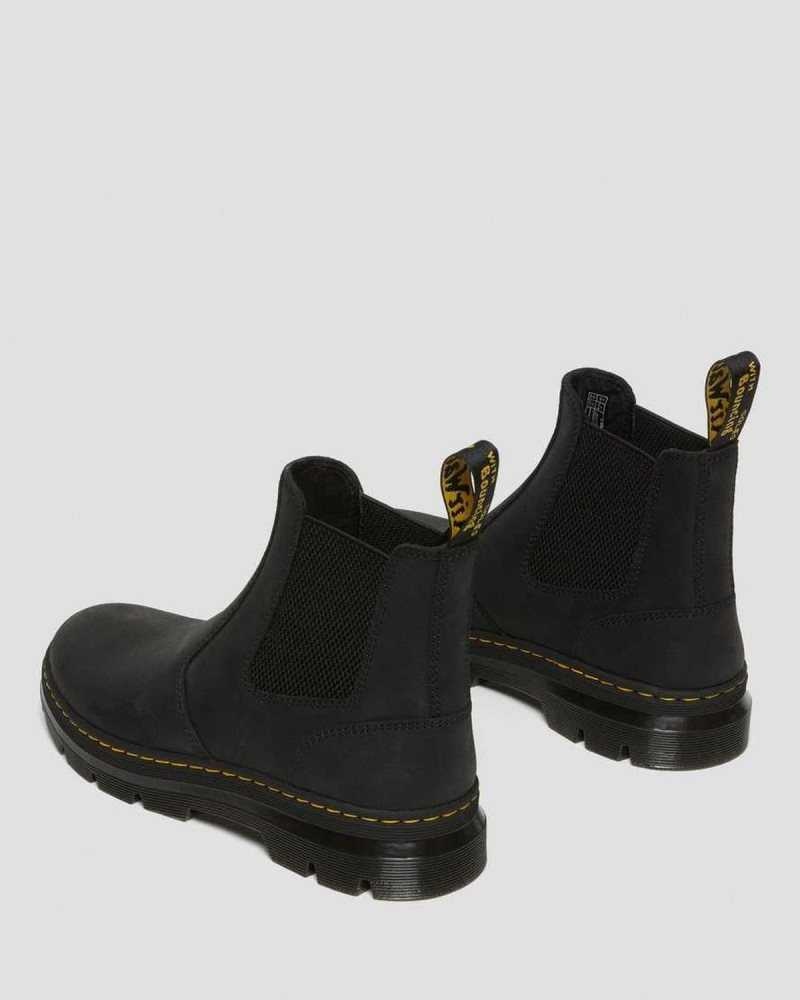 Black Dr. Martens Embury Leather Casual Chelsea Boots | FNWQA7259