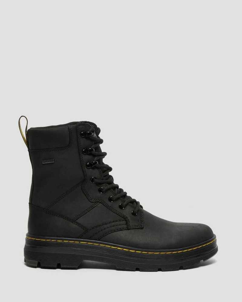 Black Dr. Martens Iowa Waterproof Poly Casual Boots | YEJLN2750