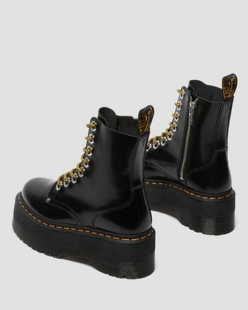 Black Dr. Martens Jadon Max Platform Boots | VEBWQ8376