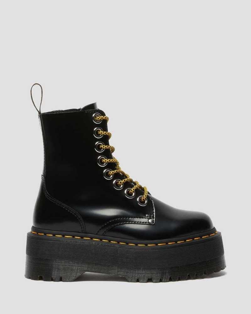 Black Dr. Martens Jadon Max Platform Boots | VEBWQ8376