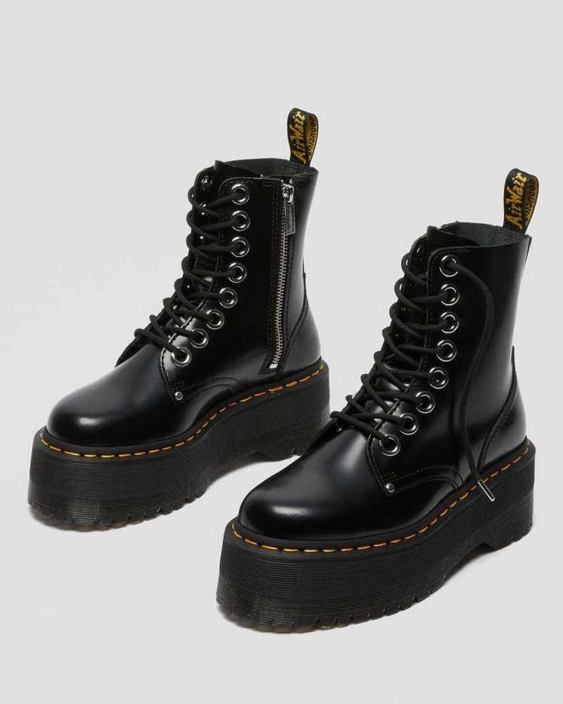 Black Dr. Martens Jadon Max Platform Boots | VEBWQ8376