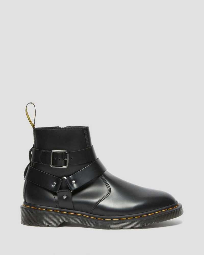 Black Dr. Martens Jaimes Leather Harness Chelsea Boots | XYTGZ4281