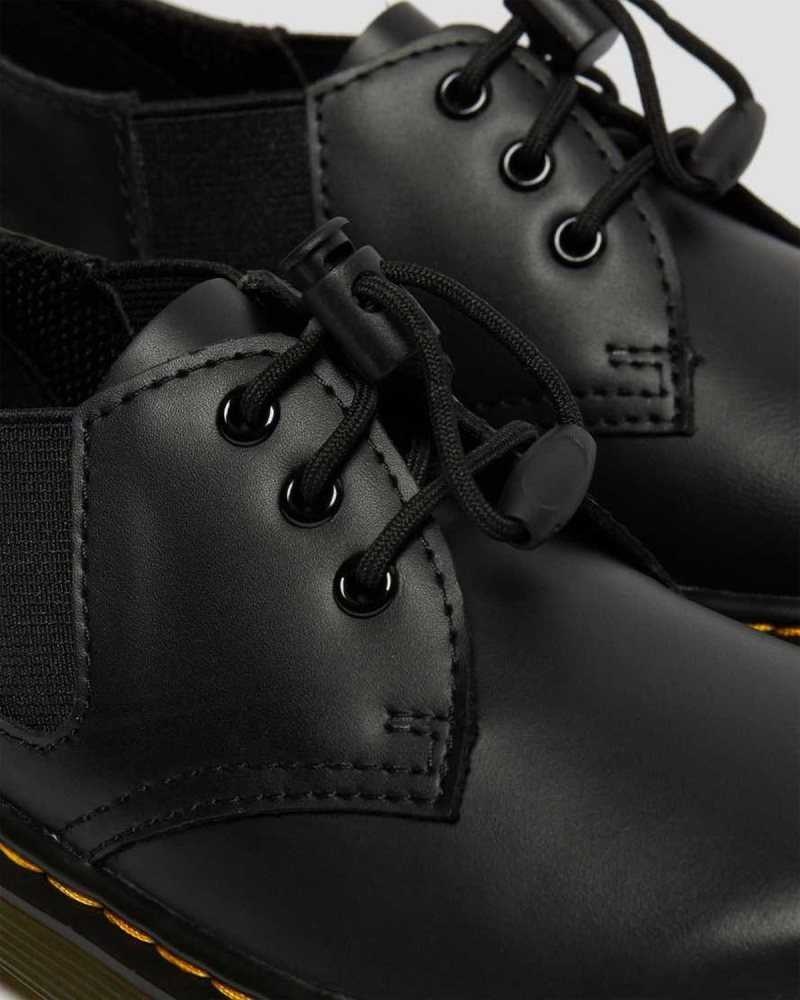 Black Dr. Martens Junior 1461 Romario Leather Oxford Shoes | URXYQ2679