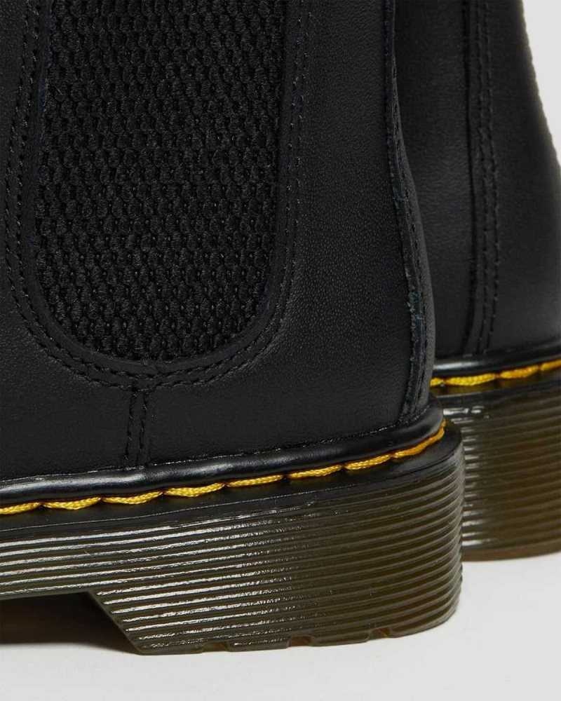 Black Dr. Martens Junior 2976 Softy T Leather Chelsea Boots | NXZFJ6012