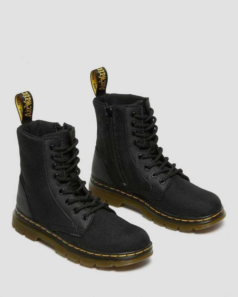 Black Dr. Martens Junior Combs Extra Tough Poly Casual Boots | RCSZM4256