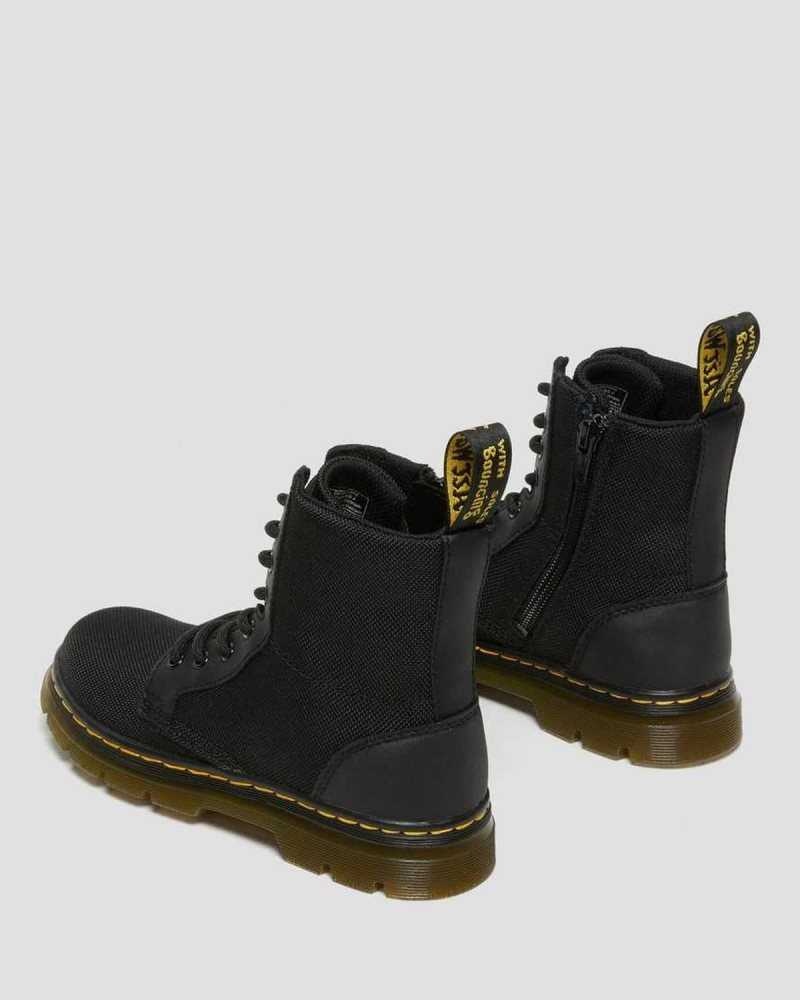 Black Dr. Martens Junior Combs Extra Tough Poly Casual Boots | RCSZM4256