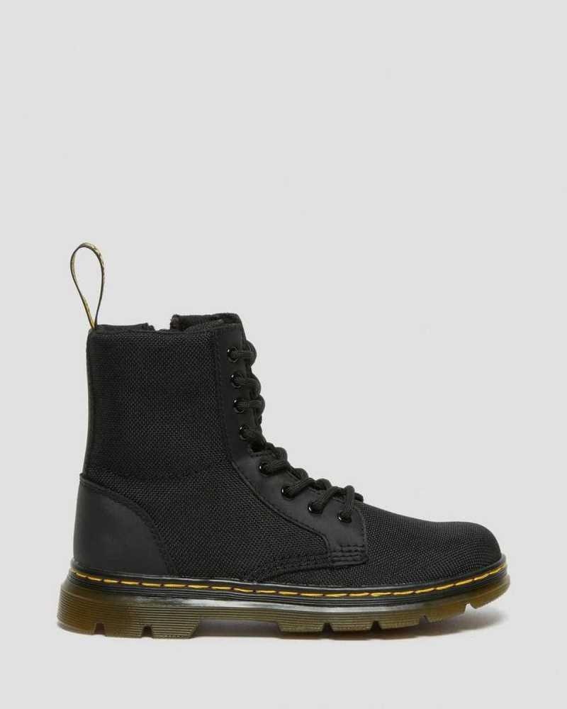 Black Dr. Martens Junior Combs Extra Tough Poly Casual Boots | RCSZM4256