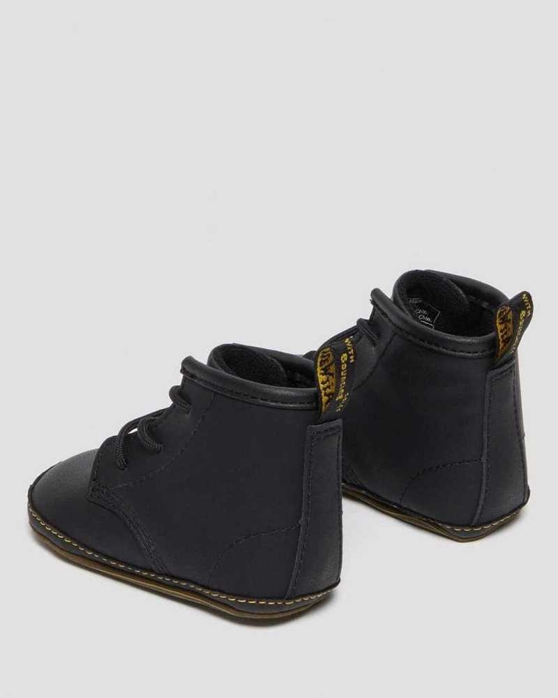 Black Dr. Martens Newborn 1460 Auburn Leather Booties | CJZPW2461