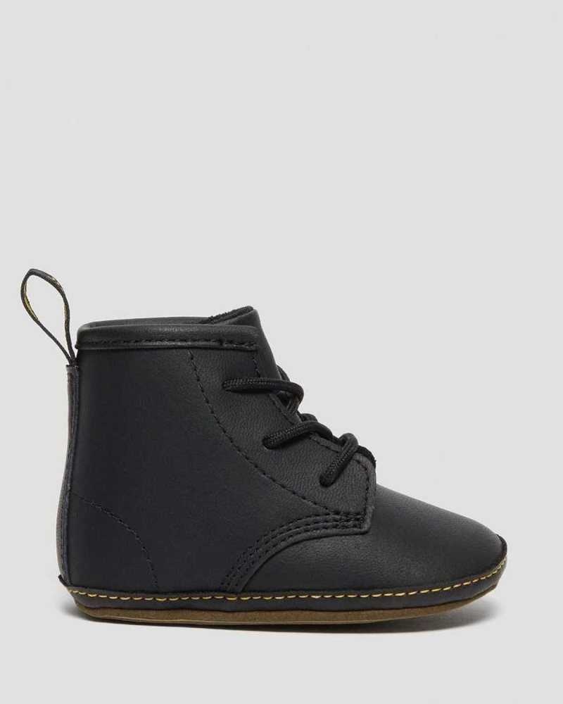 Black Dr. Martens Newborn 1460 Auburn Leather Booties | CJZPW2461