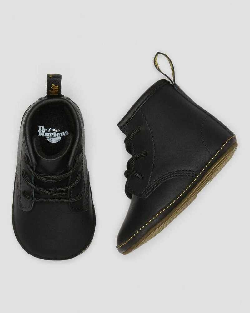 Black Dr. Martens Newborn 1460 Auburn Leather Booties | CJZPW2461