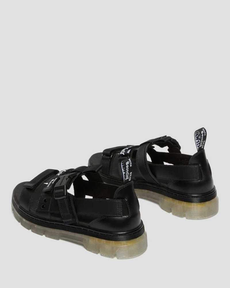 Black Dr. Martens Pearson Iced Casual Sandals | MOWBD7459