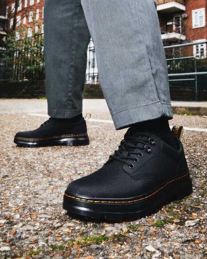 Black Dr. Martens Reeder Utility Shoes | BGENQ3945