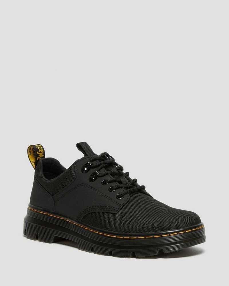 Black Dr. Martens Reeder Utility Shoes | GUDEP9801