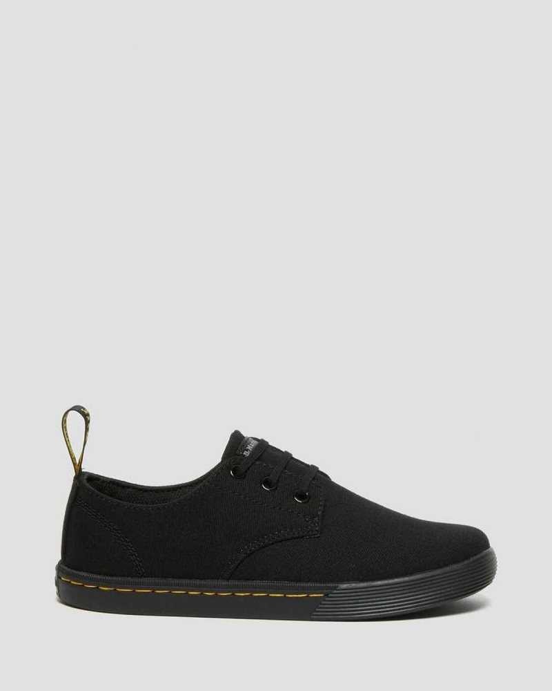 Black Dr. Martens Santanita Canvas Casual Shoes | UEMIA9612