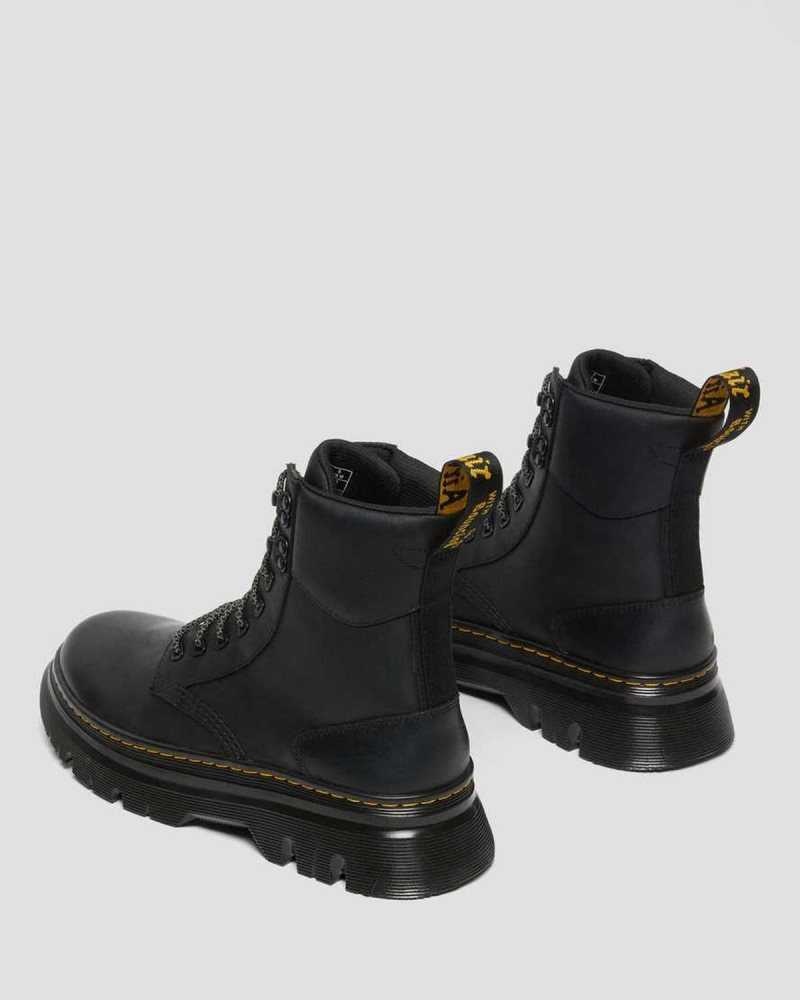 Black Dr. Martens Tarik Wyoming Leather Utility Boots | GJYNH4325