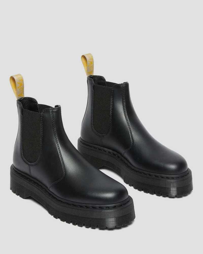 Black Dr. Martens Vegan 2976 Felix Platform Chelsea Boots | GYDTN3746