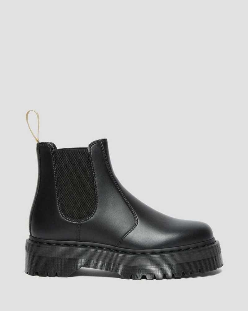 Black Dr. Martens Vegan 2976 Felix Platform Chelsea Boots | GYDTN3746