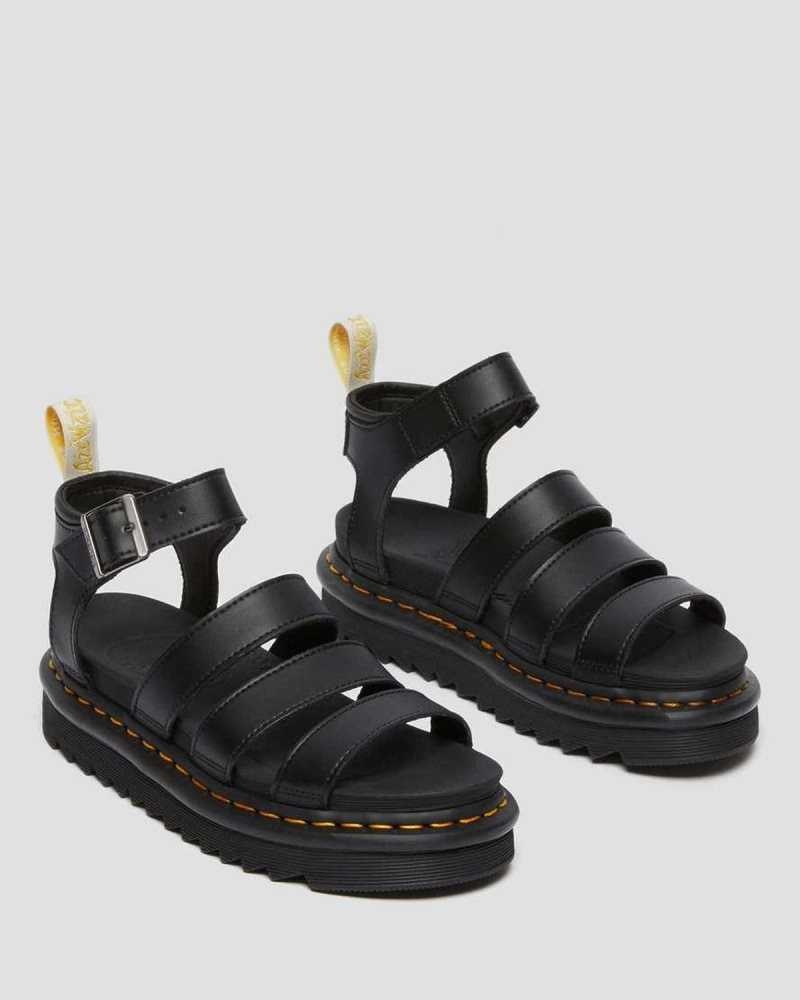 Black Dr. Martens Vegan Blaire Felix Gladiator Sandals | FBLEW0397