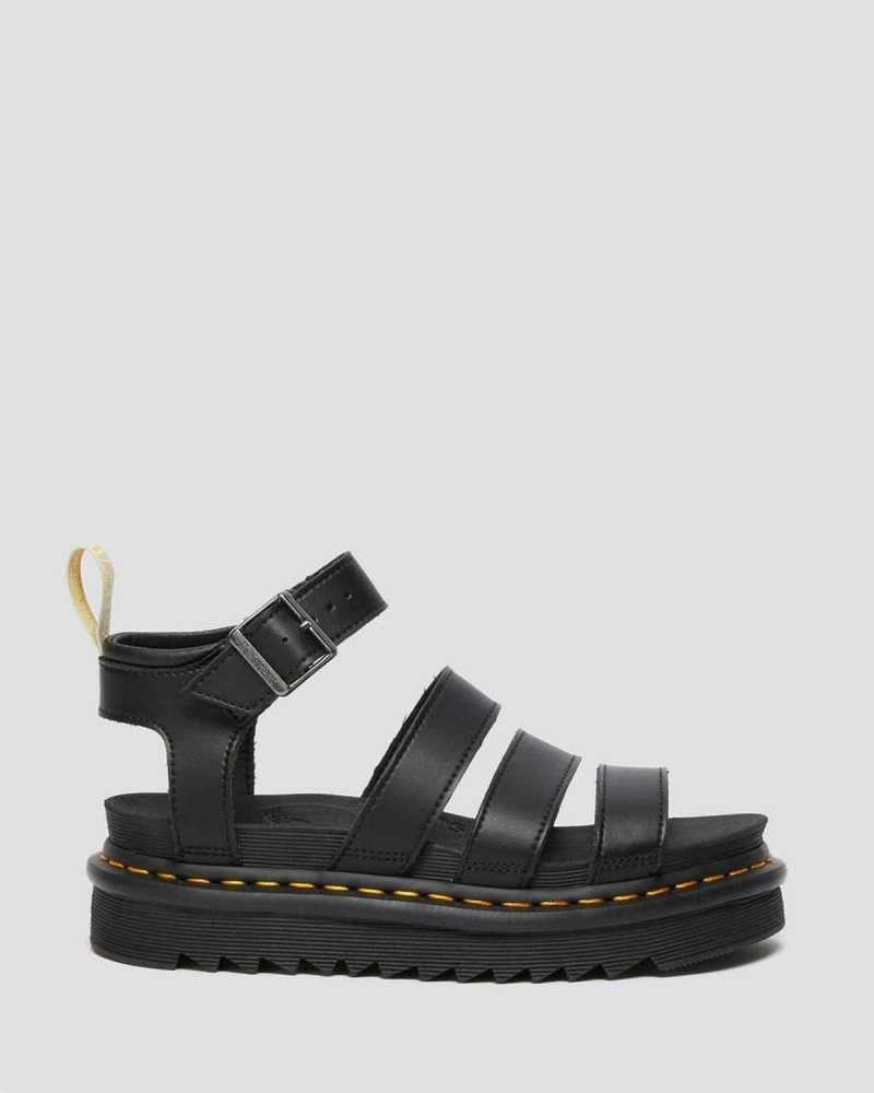 Black Dr. Martens Vegan Blaire Felix Gladiator Sandals | FBLEW0397