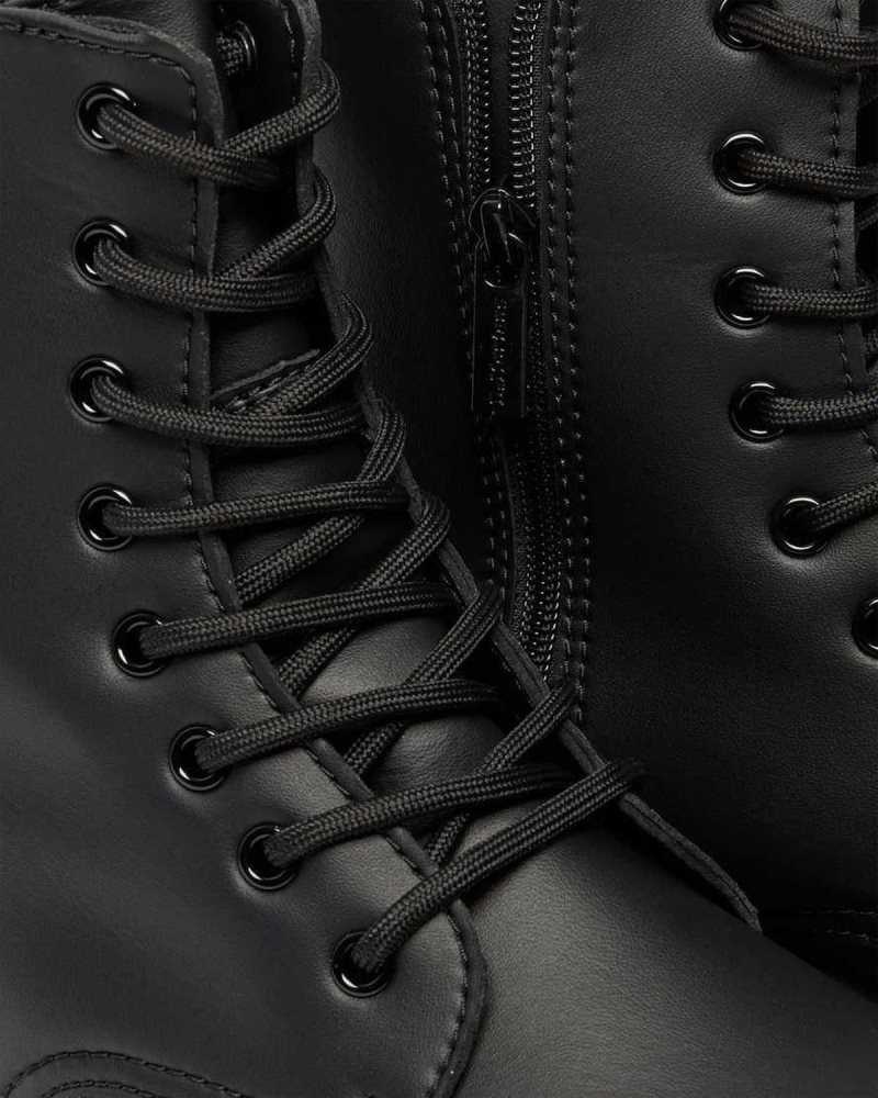 Black Dr. Martens Vegan Jadon II Mono Platform Boots | DLUKJ1362