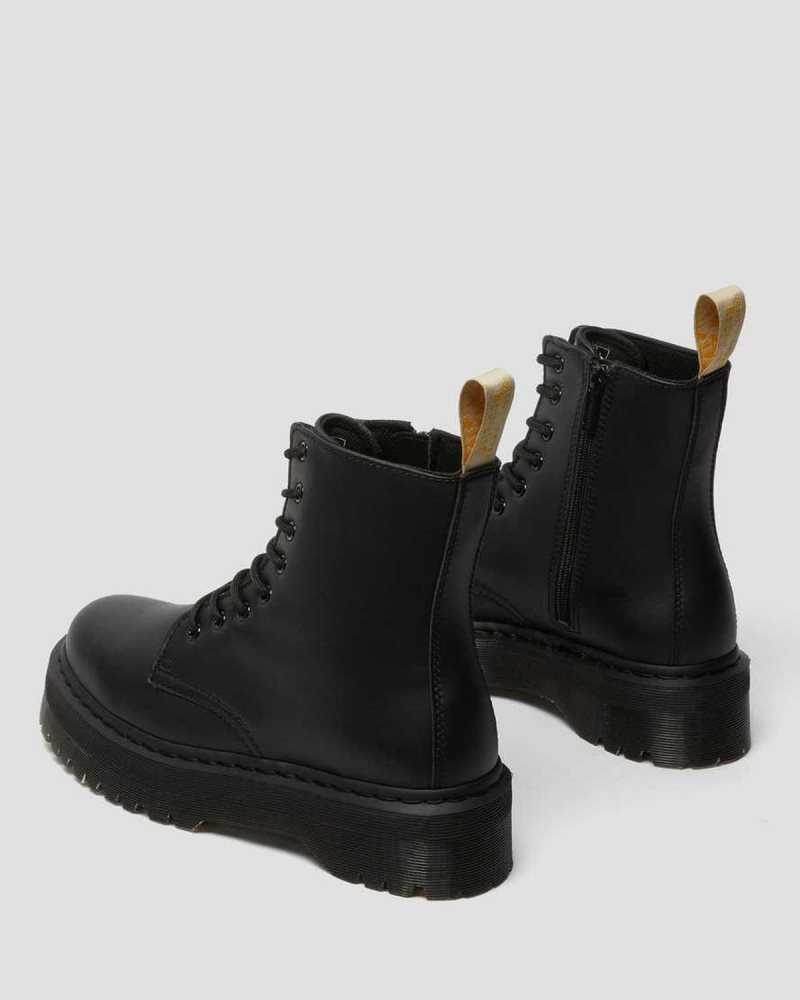 Black Dr. Martens Vegan Jadon II Mono Platform Boots | DLUKJ1362