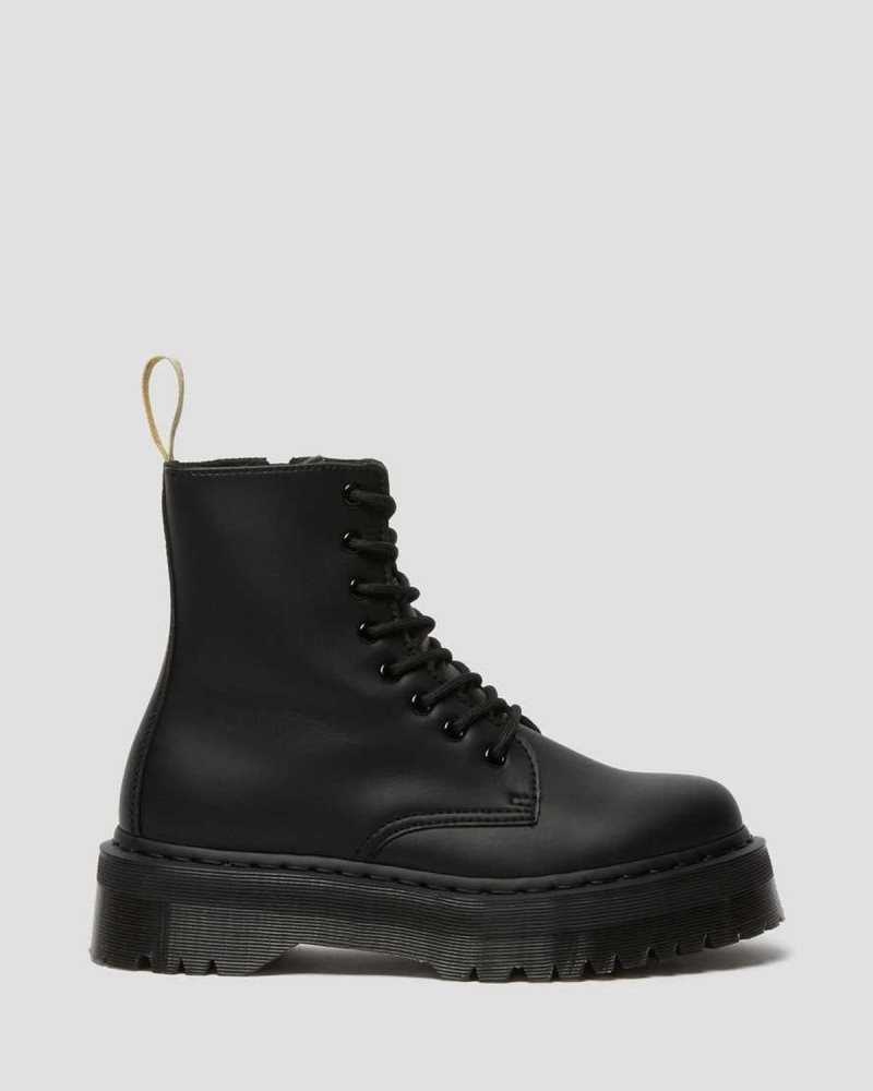 Black Dr. Martens Vegan Jadon II Mono Platform Boots | DLUKJ1362