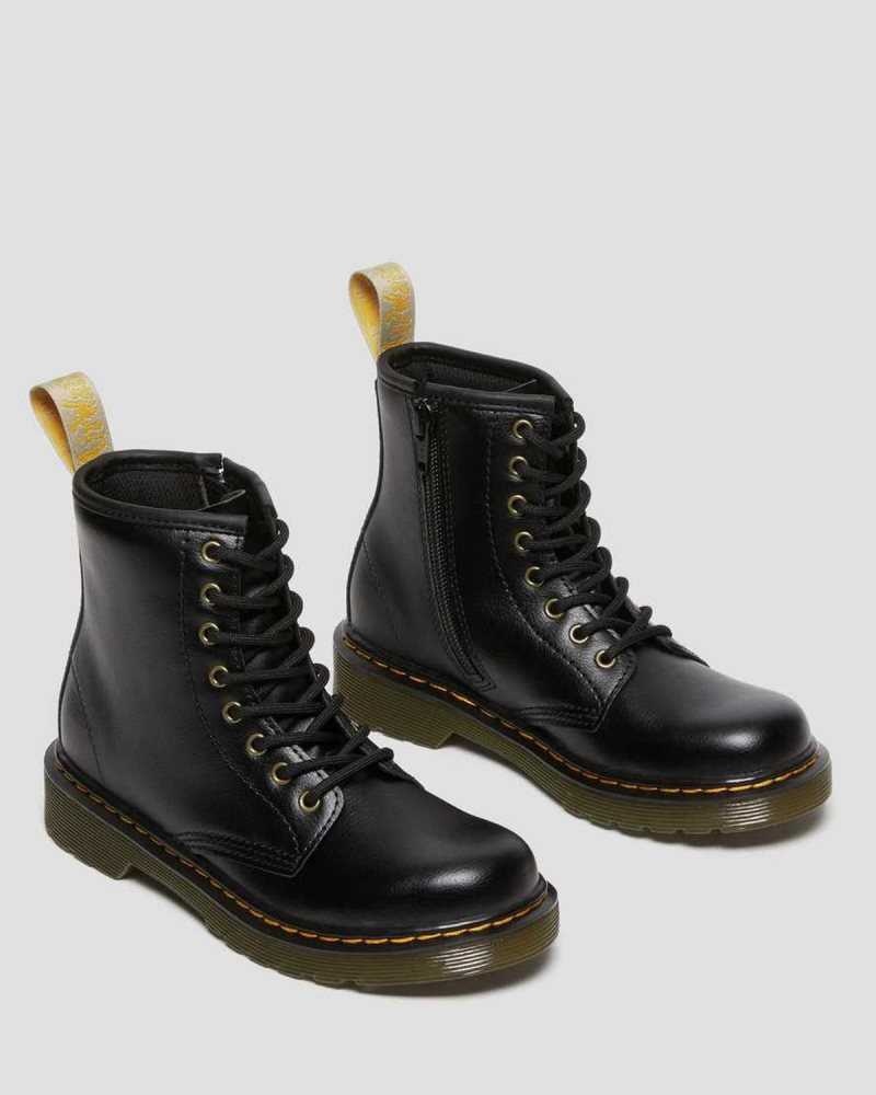 Black Dr. Martens Vegan Junior 1460 Lace Up Boots | CEKVW8219