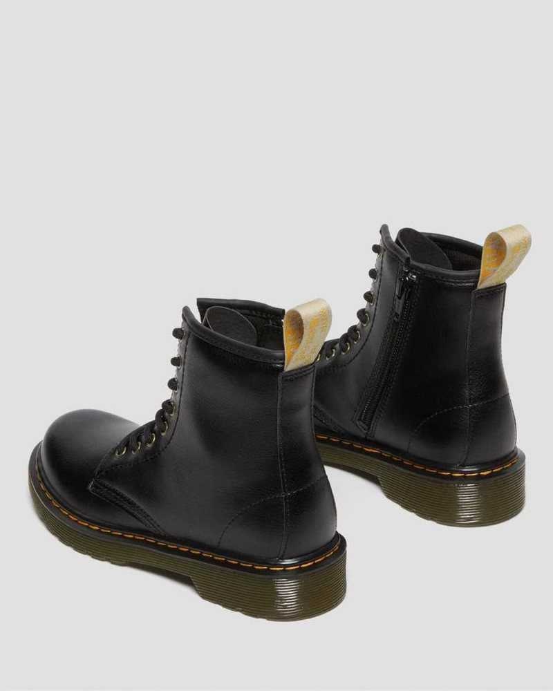 Black Dr. Martens Vegan Junior 1460 Lace Up Boots | CEKVW8219