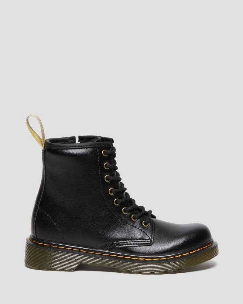 Black Dr. Martens Vegan Junior 1460 Lace Up Boots | CEKVW8219