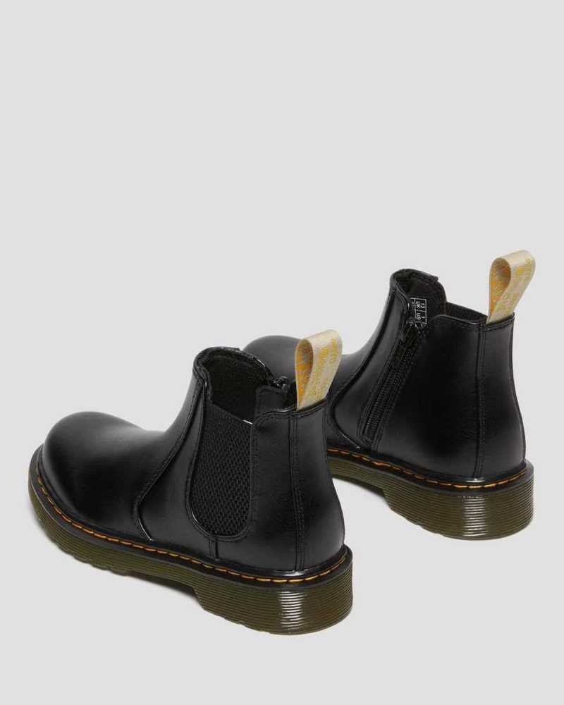 Black Dr. Martens Vegan Junior 2976 Chelsea Boots | RVUSD9705