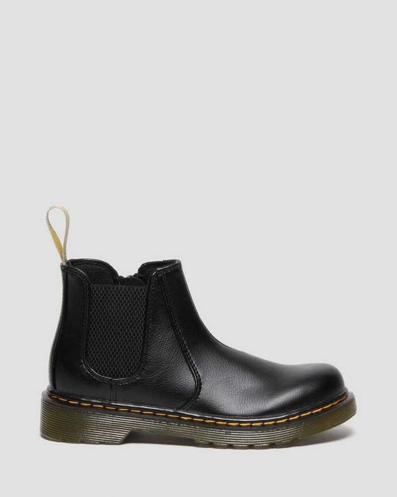 Black Dr. Martens Vegan Junior 2976 Chelsea Boots | RVUSD9705