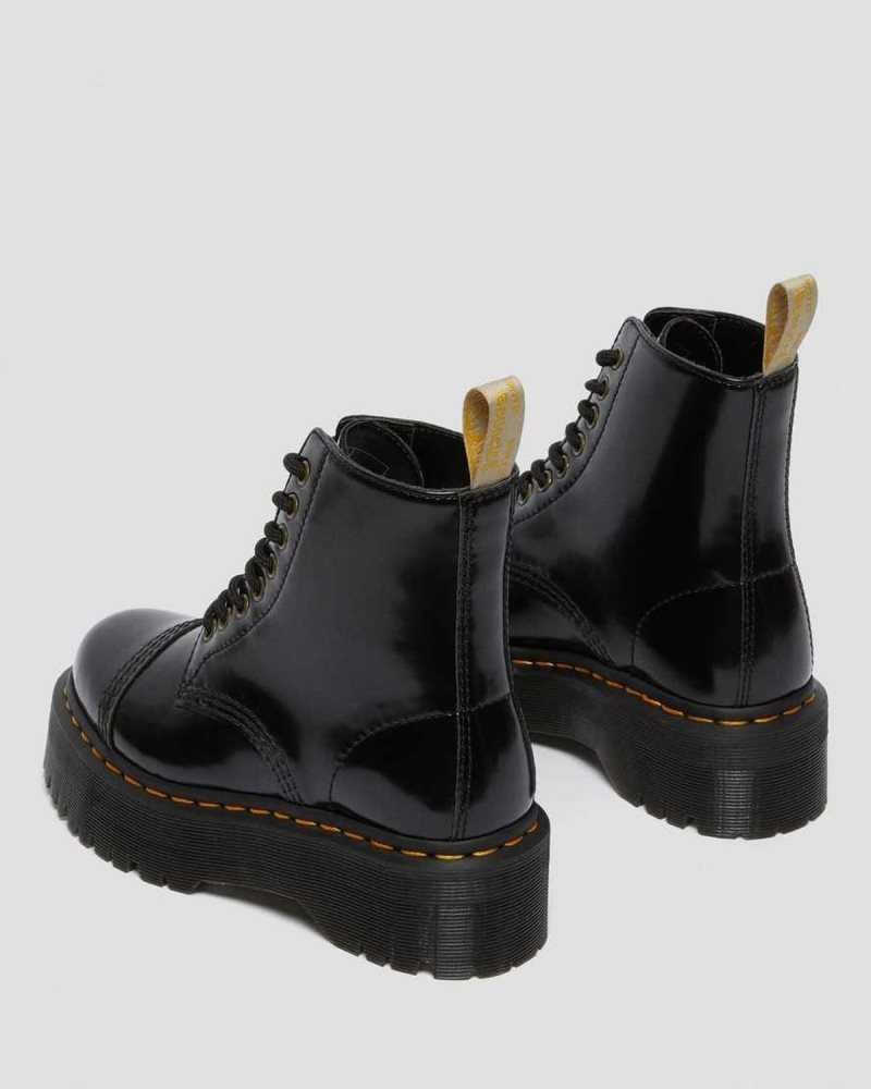 Black Dr. Martens Vegan Sinclair Platform Boots | LYMGN1392