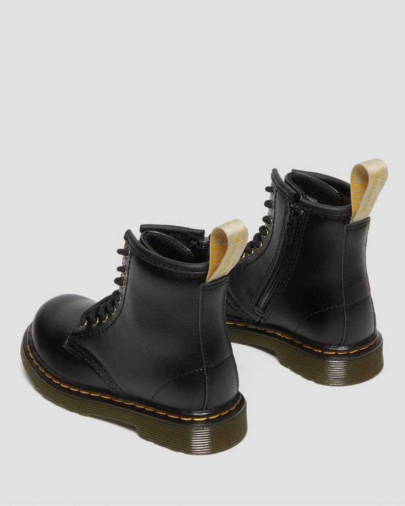 Black Dr. Martens Vegan Toddler 1460 Lace Up Boots | PABHS7630