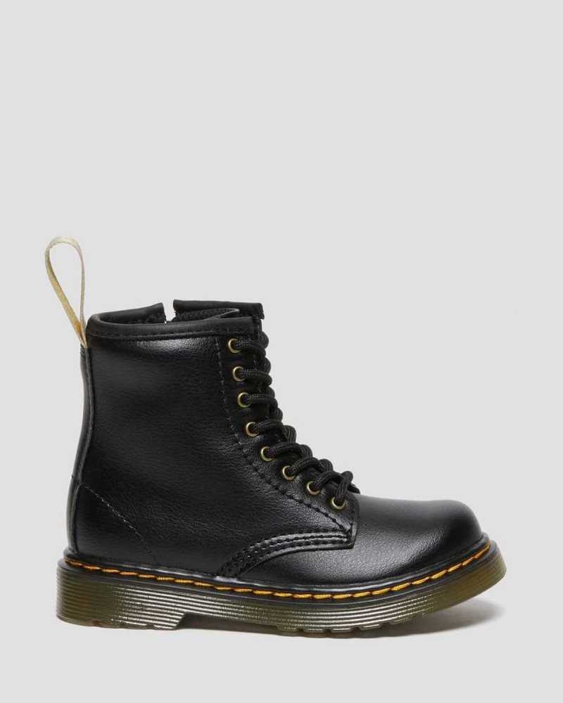 Black Dr. Martens Vegan Toddler 1460 Lace Up Boots | PABHS7630