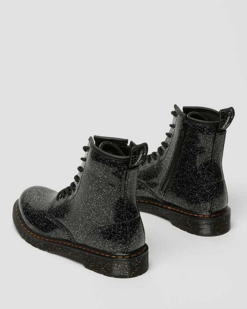 Black Dr. Martens Youth 1460 Glitter Lace Up Boots | HRTJP2603