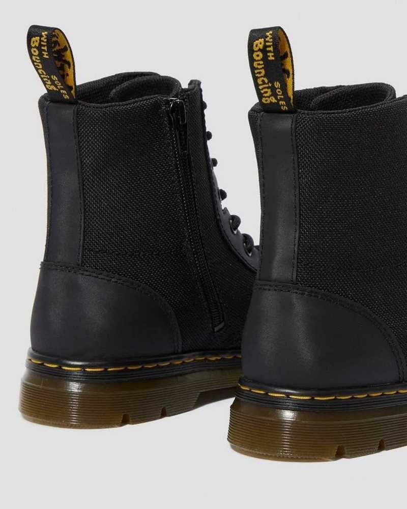 Black Dr. Martens Youth Combs Extra Tough Poly Casual Boots | SFPAB5741