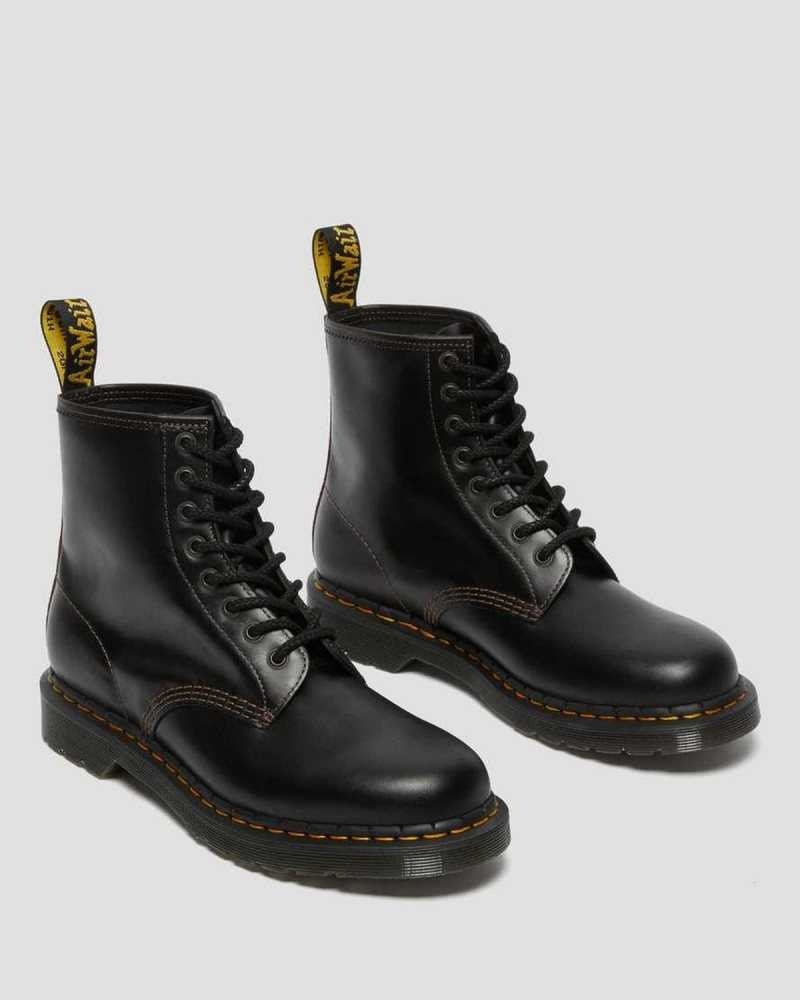 Black / Brown Dr. Martens 1460 Abruzzo Leather Lace Up Boots | XAKYH3915