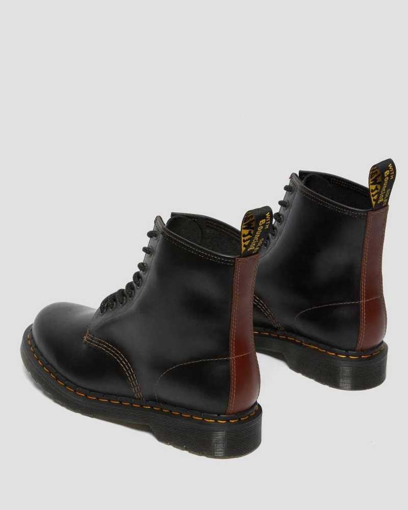 Black / Brown Dr. Martens 1460 Abruzzo Leather Lace Up Boots | XAKYH3915