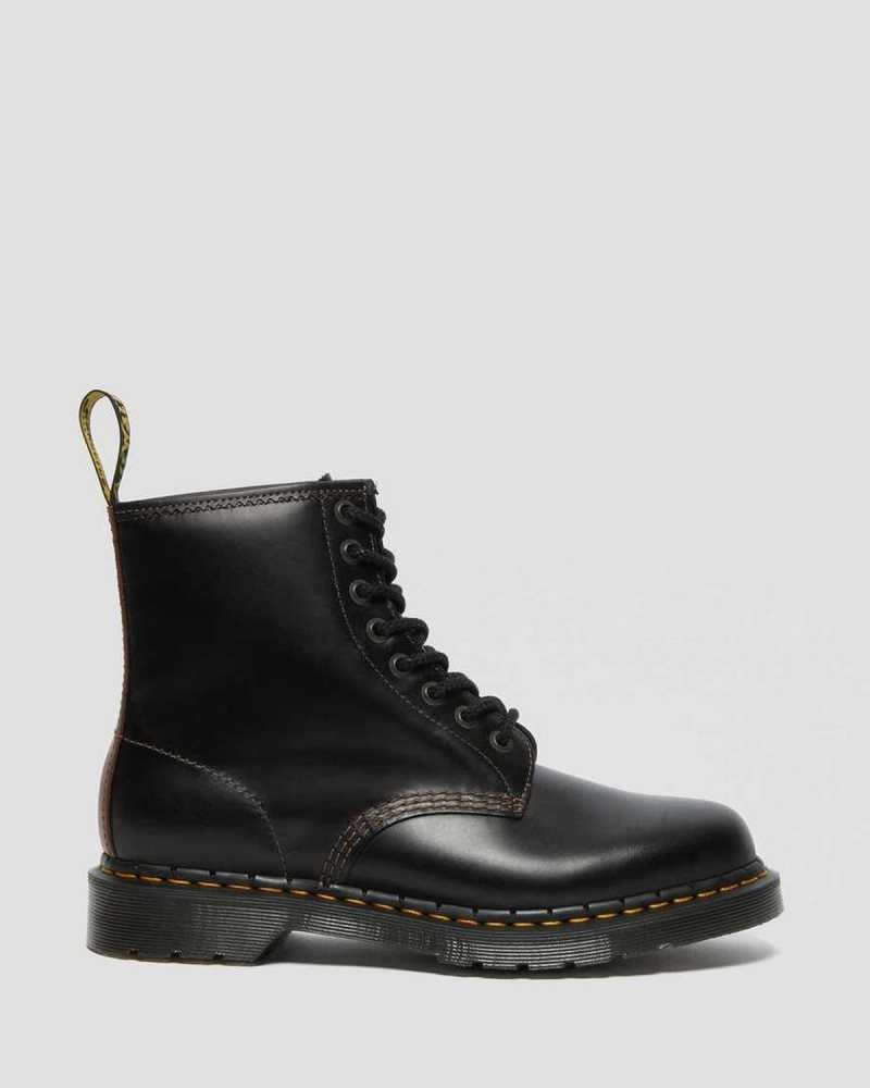 Black / Brown Dr. Martens 1460 Abruzzo Leather Lace Up Boots | XAKYH3915