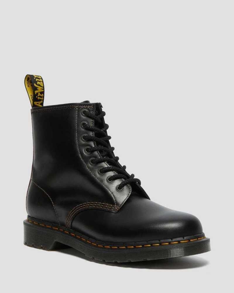 Black / Brown Dr. Martens 1460 Abruzzo Leather Lace Up Boots | XAKYH3915