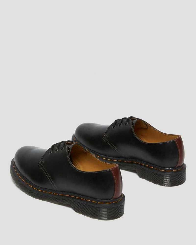 Black / Brown Dr. Martens 1461 Abruzzo Leather Oxford Shoes | WRIGK5672