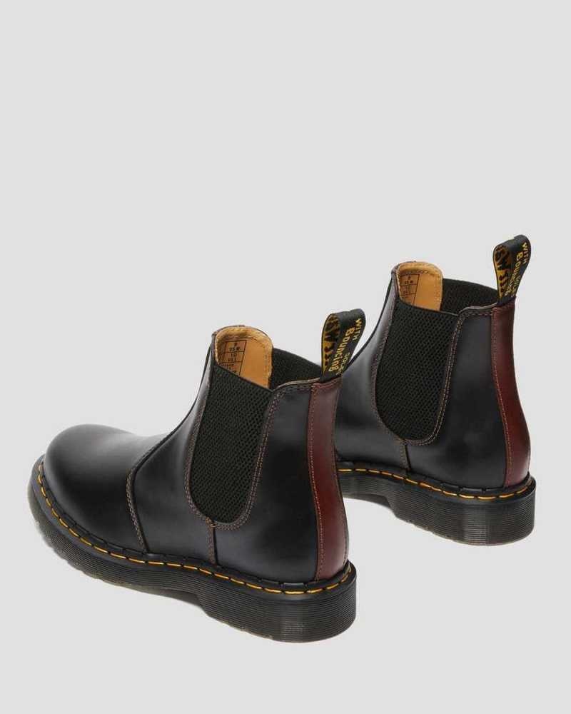 Black / Brown Dr. Martens 2976 Abruzzo Leather Chelsea Boots | CAQRV2345