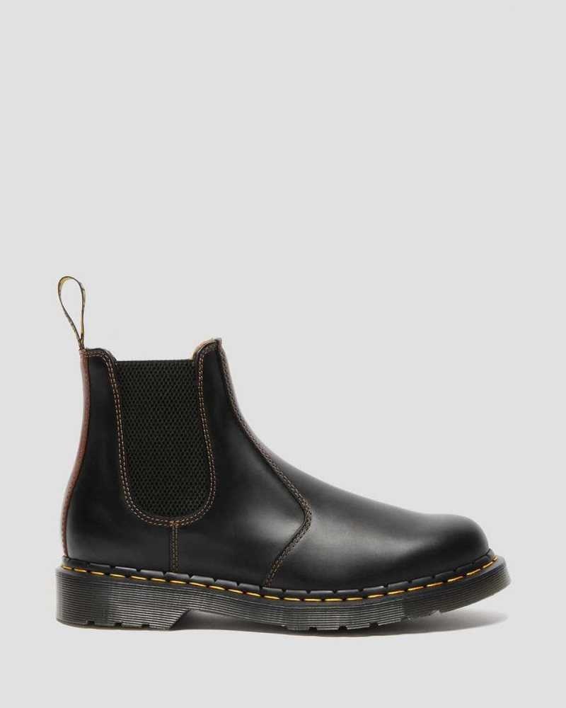 Black / Brown Dr. Martens 2976 Abruzzo Leather Chelsea Boots | CAQRV2345