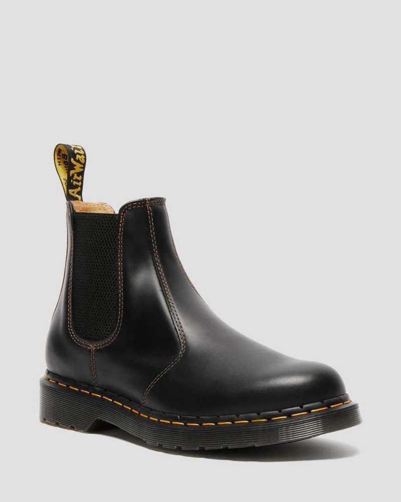 Black / Brown Dr. Martens 2976 Abruzzo Leather Chelsea Boots | CAQRV2345