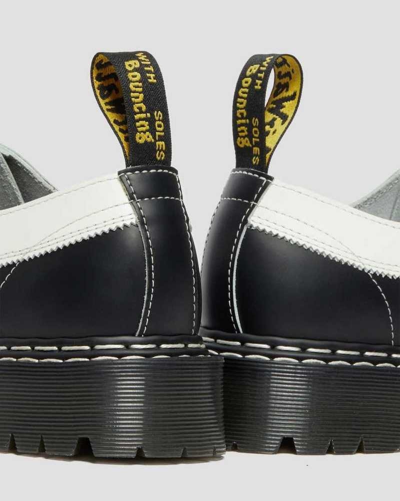 Black / White Dr. Martens 1461 Bex Smooth Contrast Leather Oxford Shoes | FJQGI4852