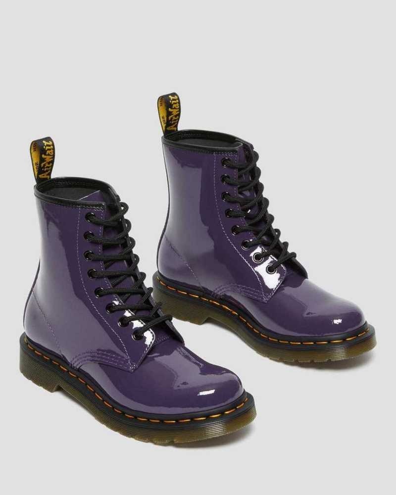 Blackcurrant Patent Lamper Dr. Martens 1460 Patent Leather Lace Up Boots | WCZGI8349